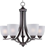 Maxim Frosted Glass Chandelier,Oil-Rubbed Bronze