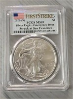 First Strike 2020-S Silver Eagle: Emergency Issue