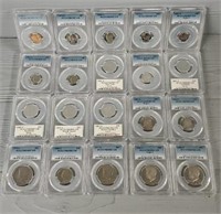 (20) U.S. PCGS Grade Coins w/ Storage Case