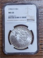 1904-O Morgan Dollar: NGC MS63
