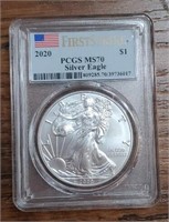 First Strike 2020 Silver Eagle: PCGS MS70