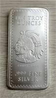 10-Ounce Silver Bar: Aztec Calendar