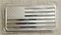 10-Ounce Silver Bar: American Flag