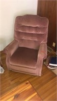 Pink Cloth Recliner