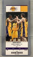 Rare Kobe Bryant Lakers Ticket - Authentic