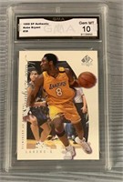 1999 SP Authentic Kobe Bryant Gem MT 10 Card
