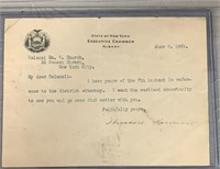 Theodore "Teddy" Roosevelt Signed Letter
