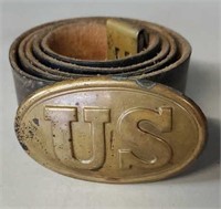 Antique F. Burless 1860s US Cavalry Belt