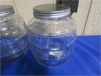 3 large glass containers