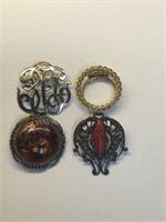 4 Unique Brooches - Makers Marks