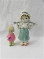 2PC PORCELAIN DUTCH FIGURE AND GIRL WITH