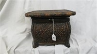 WOVEN WICKER TRUNK 10"T X 12.5"W X 10"D