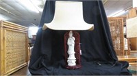 VINTAGE BLANC-DE-CHINE GARDEN GODDESS LAMP