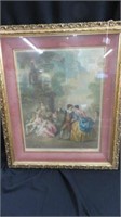 ORNATE GOLD FRAMED MEZZOTINT BY ARTHUR