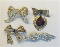 Vintage Lot of Bow Brooches