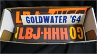 LARGE SELECTION OF POLITICAL BUMPER STICKERS