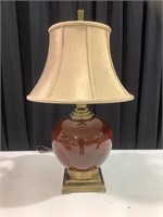 Ceramic lamp- burgundy