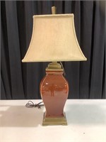 Ceramic lamp - rust in color