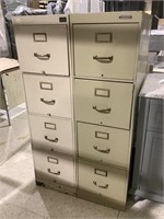 Pair of 4-drawer filing cabinets