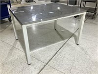 Stainless steel topped table