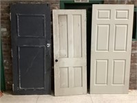 2 antique doors and 1 modern door