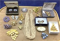 Sparkly Vntg Jewelry & Western Scarf Clips & More