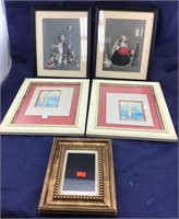 4 Small Pictures & 1 Frame