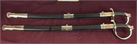 Pair of Ceremonial Swords, C.S.A., Engraved