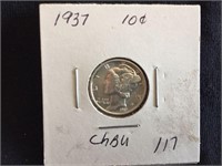 1937 Mercury Dime