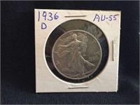 1936D Walking Liberty Half Dollar