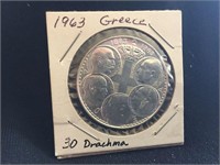 1963 Greece 30 Drachmai