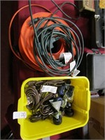 lot of casters and extention cords