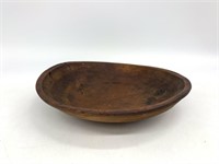 Antique Primitive Wooden Bowl - 10in