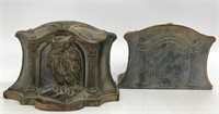 Pair of Antique Brass Book Ends
