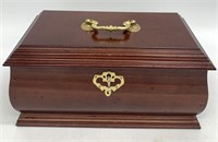 Cherry Wood Jewelry Box / Casket with Key