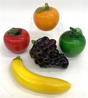 5pc Glass Fruit