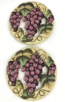 Pair of Painted Cast Iron Trivets