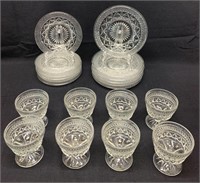 25pc Set of Vintage Glassware