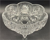 Beautiful Large Footed Cut Glass Bowl