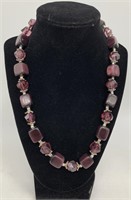 Amethyst Colored Beaded Necklace