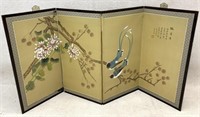 Vintage Chinese Hand Painted Silk Screen Panel