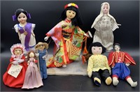 8pc Vintage Cultural & Ethnic Dolls of the World