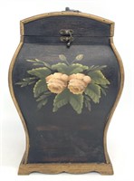 Vintage Painted Wooden Urn Shaped Box