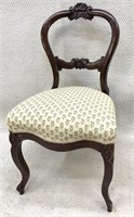 Antique Carved Balloon Back Chair