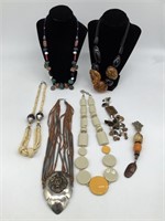 5pc Chunky / Stone / Beaded Necklaces