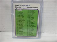 1981-82 O-PEE-CHEE UNMARKED CHECKLIST #379