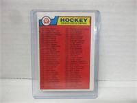 1983-84 O-PEE-CHEE UNMARKED CHECKLIST #256