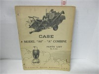 VINTAGE 1945 CASE COMBINE PARTS LIST MANUAL