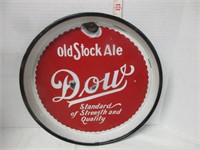VINTAGE PORCELAIN DOW OLD STOCK ALE BEER TRAY