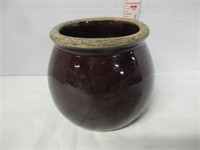 OLD STONEWARE CROCK WITH CROWN STAMP ON BOTTOM